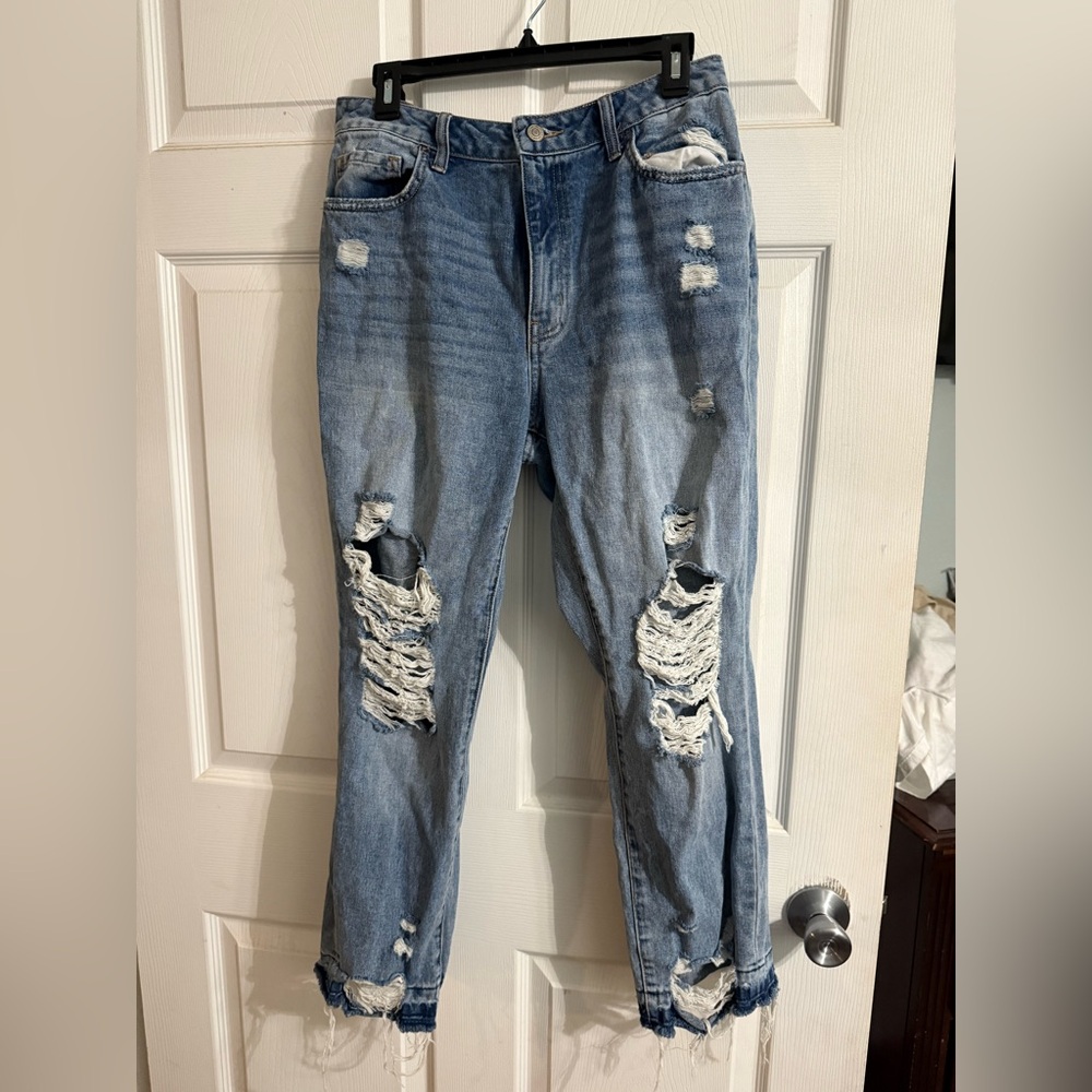 Flying Monkey Distressed Blue Jeans